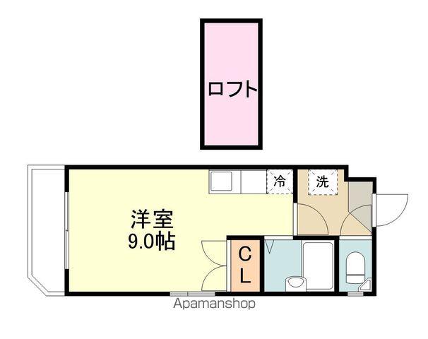 ローラン(ワンルーム/3階)の間取り写真