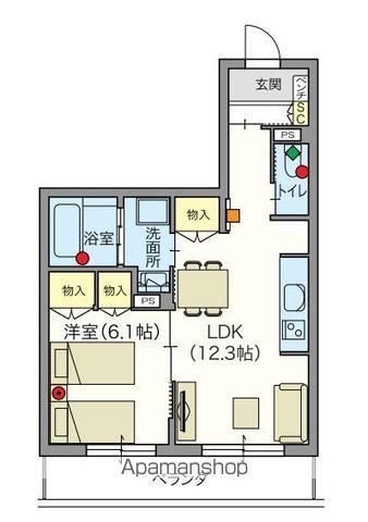 シニア限定 ヘーベルVILLAGE椎名町(1LDK/3階)の間取り写真