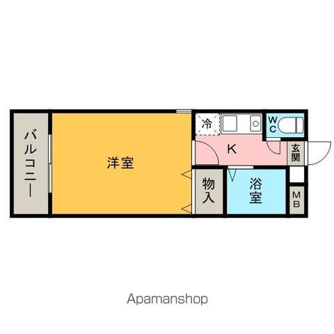 アーバン箱崎(1K/2階)の間取り写真