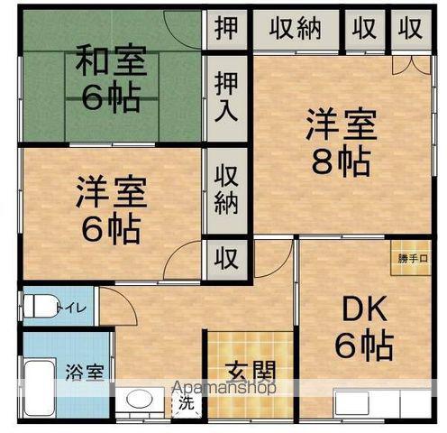 両島井口アパート(3DK/1階)の間取り写真