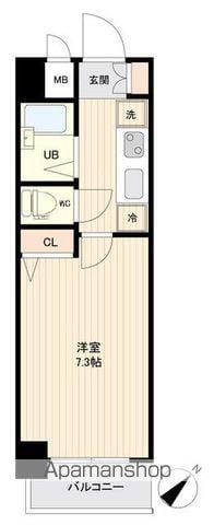 プライムアーバン行徳Ⅰ(1K/3階)の間取り写真