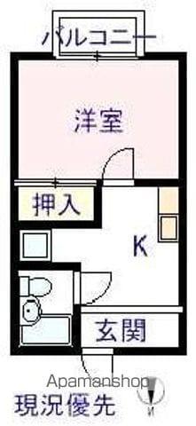 コーポラスWR-1(1K/2階)の間取り写真