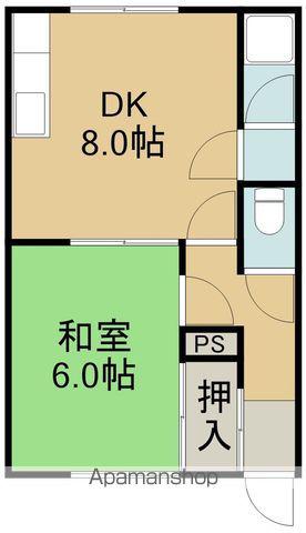 ハイツJ(1DK/2階)の間取り写真