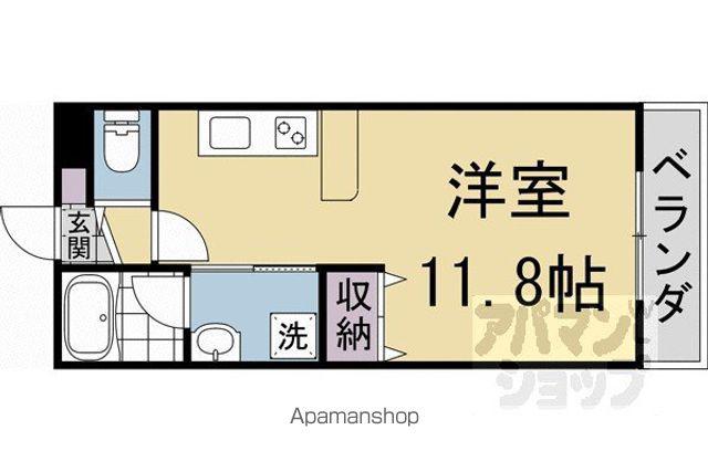 アンダンテ(ワンルーム/1階)の間取り写真