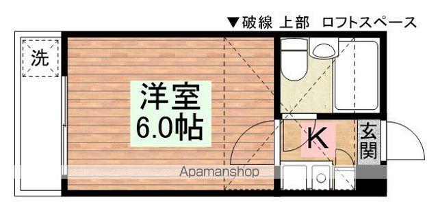 シティパレスコーポ旭(1K/1階)の間取り写真