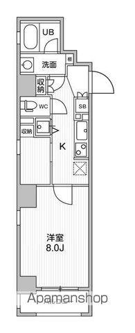 オーキッドレジデンス東日本橋(1K/6階)の間取り写真