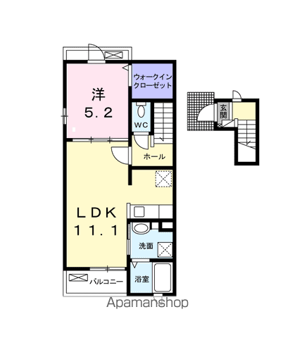 サニーレジデンス S2(1LDK/2階)の間取り写真
