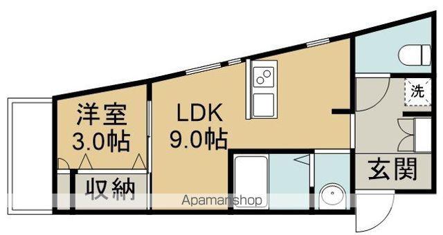 BON VILLE (1LDK/1階)の間取り写真