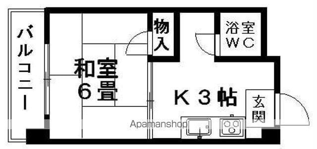 ライブタウン美沢(1K/4階)の間取り写真