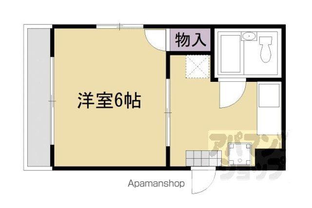 釣木マンション(1K/3階)の間取り写真