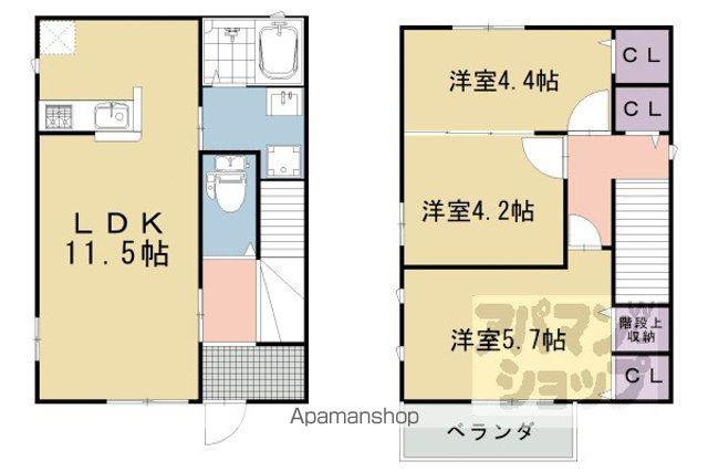 阪急電鉄京都線 西院駅(阪急) 徒歩5分 2階建 新築(3LDK)の間取り写真