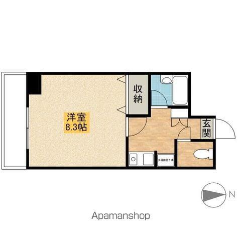 ヒルトップ晩翠(1K/6階)の間取り写真