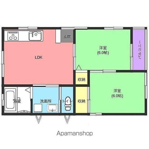 ラークハウス(2LDK/2階)の間取り写真