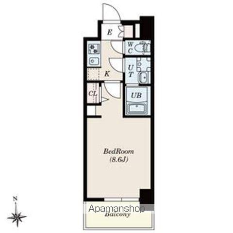 S-RESIDENCE尾頭橋BEAUTE(1K/4階)の間取り写真