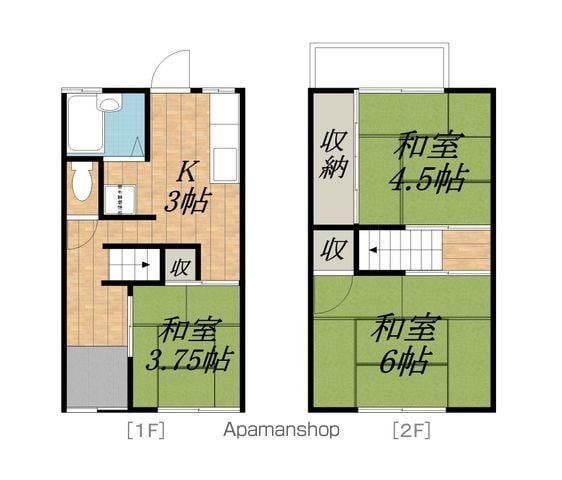 楯アパート(3K)の間取り写真