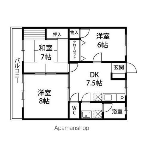 HOUSE2001(3DK/1階)の間取り写真