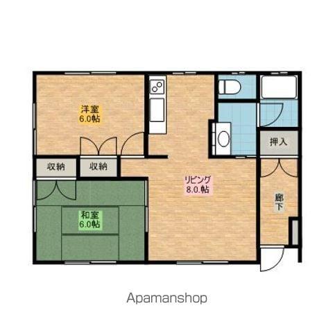 レジデンス・昴(2LDK/1階)の間取り写真