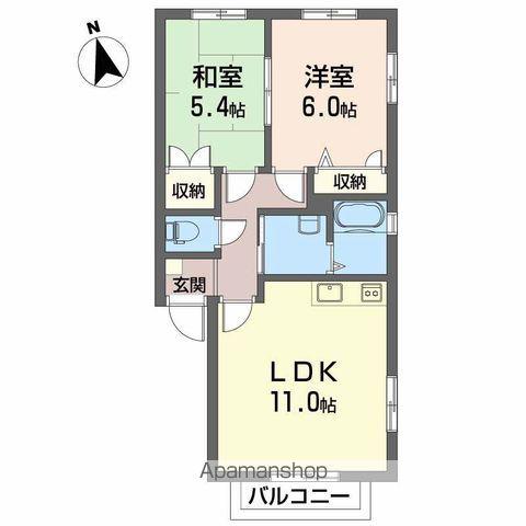 スターヒルズ(2LDK/2階)の間取り写真