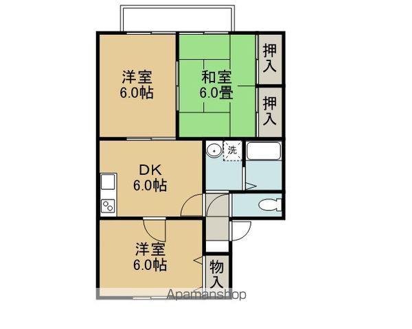 セジュール小泉2(3DK/2階)の間取り写真