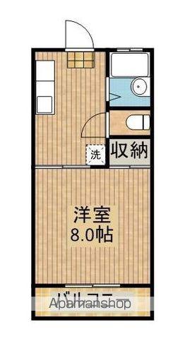 ヒルトップハウス(1DK/2階)の間取り写真