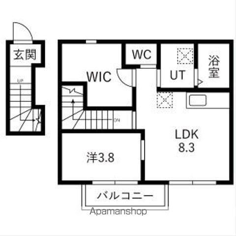 SOLEADO(1LDK/2階)の間取り写真