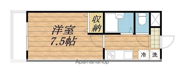 セゾンマンション(1K/4階)の間取り写真