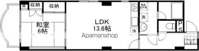 メゾーンニシガ(1LDK/2階)の間取り写真