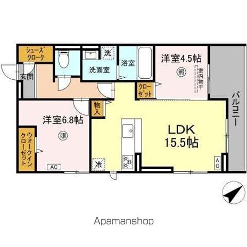 プラーナ(2LDK/3階)の間取り写真