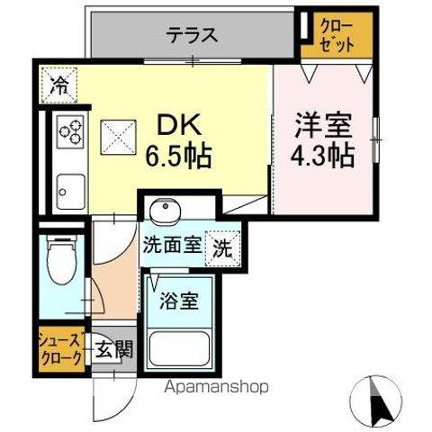 アンジュール高島平I(1DK/1階)の間取り写真