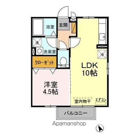 プラムロードⅡ(1LDK/2階)の間取り写真