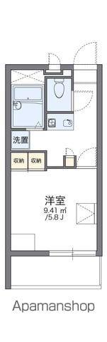 レオパレスカメリア3(1K/1階)の間取り写真