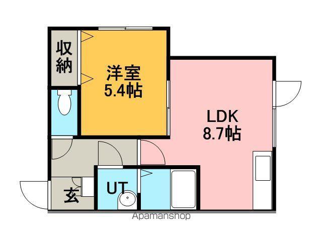 フランブリーズ(1LDK/1階)の間取り写真