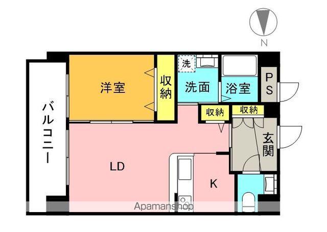 エンブレム持田(1LDK/5階)の間取り写真