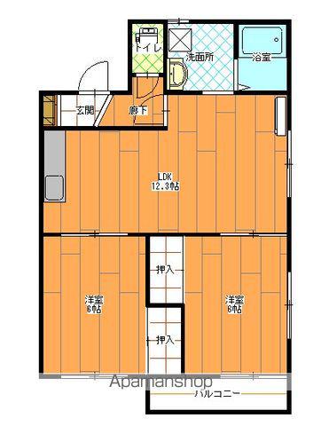 セフィラ今村(2LDK/1階)の間取り写真