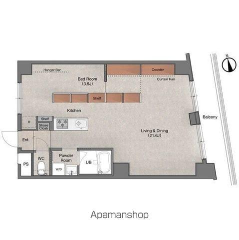 PATH高円寺(ワンルーム/2階)の間取り写真