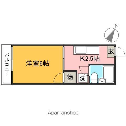 久野レピュート(1K/2階)の間取り写真