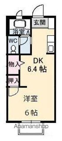 フォブール高崎(1DK/2階)の間取り写真