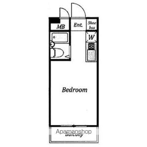 エヴェナール上北沢(ワンルーム/4階)の間取り写真