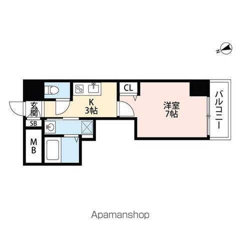 PONTE ALTO 新栄(1K/6階)の間取り写真