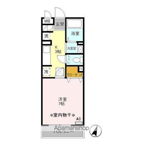 ボン リジエール(1K/1階)の間取り写真