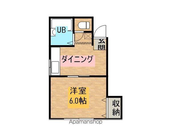 アビタシオ楢山(1DK/1階)の間取り写真