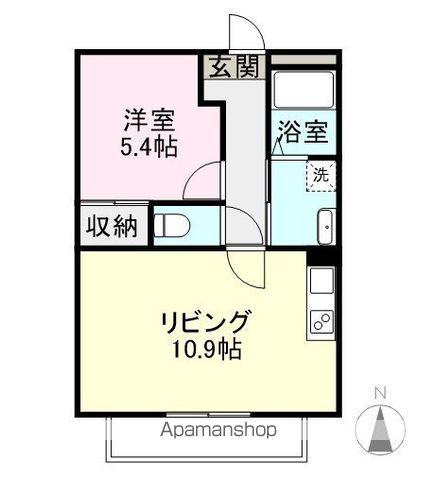 シェルヴェール(1LDK/1階)の間取り写真