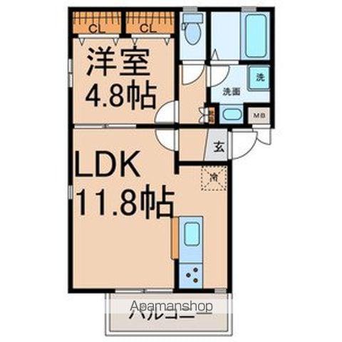 グランレーヴ浄心(1LDK/2階)の間取り写真