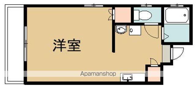 東液ガスビル織田ケ浜(1K/2階)の間取り写真