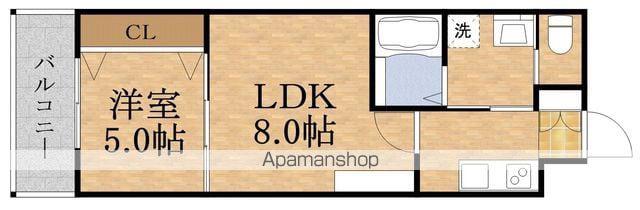 カウニス都島(1LDK/3階)の間取り写真
