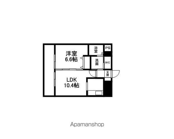 CASSIA博多イースト(1LDK/8階)の間取り写真