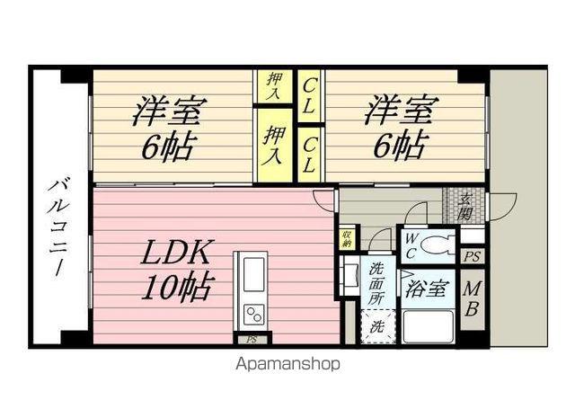 FORMⅡ(2LDK/1階)の間取り写真