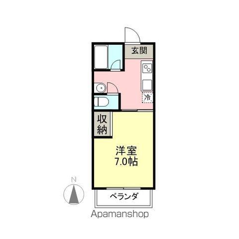 コーポサリーヌ(1K/1階)の間取り写真