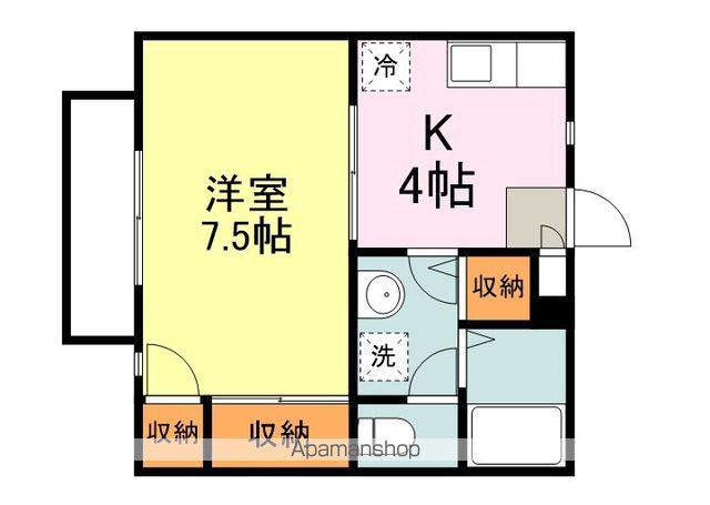 エスト柳(1K/2階)の間取り写真