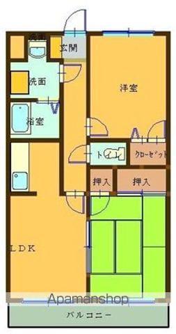 コンフォール清和(2LDK/1階)の間取り写真